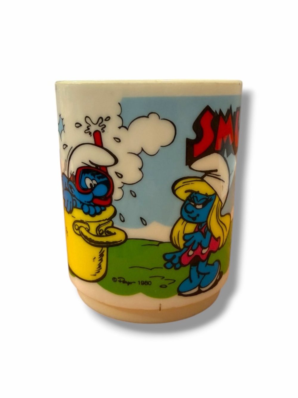 2 for $20 - Vintage 1980s Smurfs Plastic Mug - Picture 3 of 6